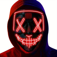 Poptrend Halloween Mask LED Light Up Mask For Cosplay