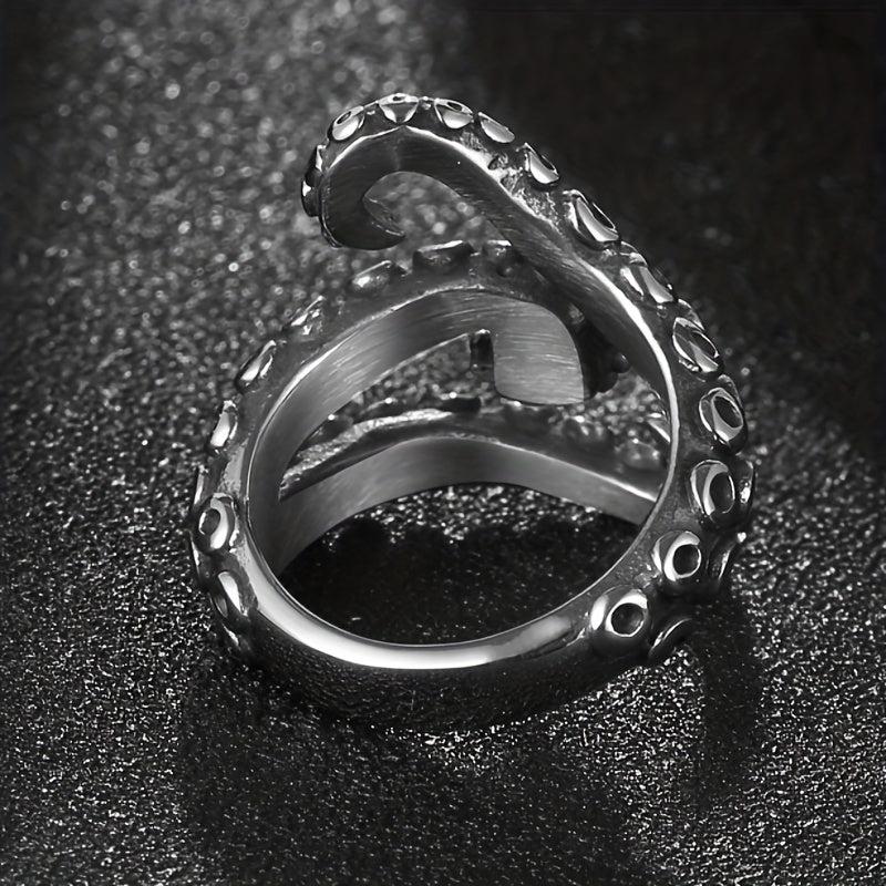 Octopus Tentacle Rings For Child Punk Personality Retro Men's Alloy