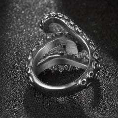 Octopus Tentacle Rings For Child Punk Personality Retro Men's Alloy
