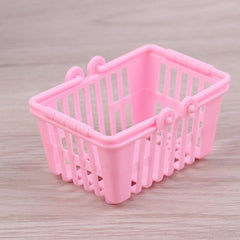5Pcs Mini Shopping Basket Pretend Play Toys Kids Supermarket Hand Basket Model