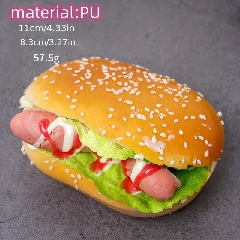 Realistic Burger Baby Toy Noisy Simulation Hamburger