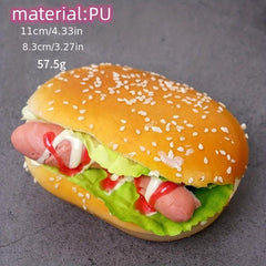 Realistic Burger Baby Toy Noisy Simulation Hamburger