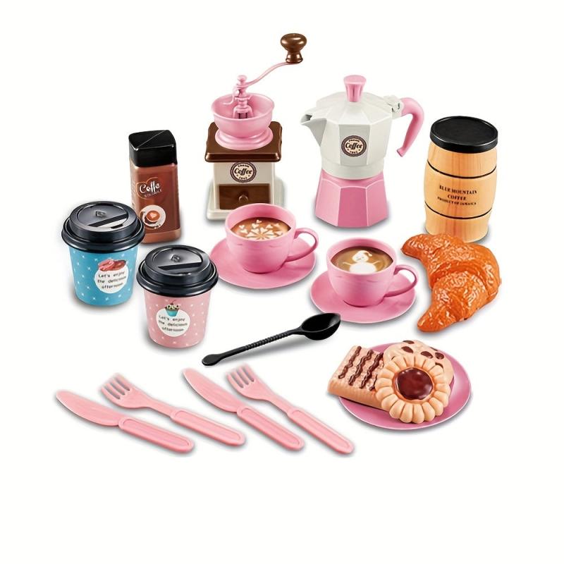 Kids Toy Coffee Machine Afternoon Tea Set Play House Toy