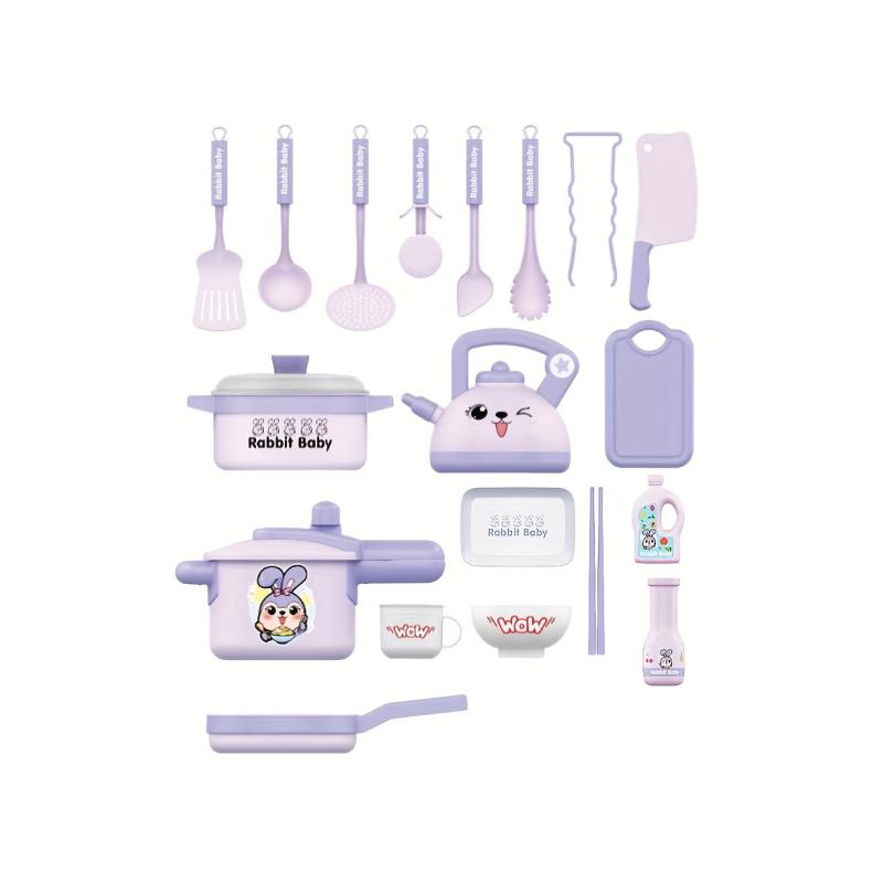Plastic Kitchen Toy Set: Fun Cooking Game for Kids