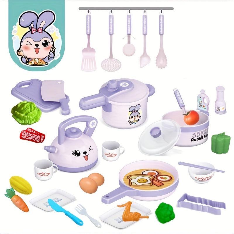 Plastic Kitchen Toy Set: Fun Cooking Game for Kids
