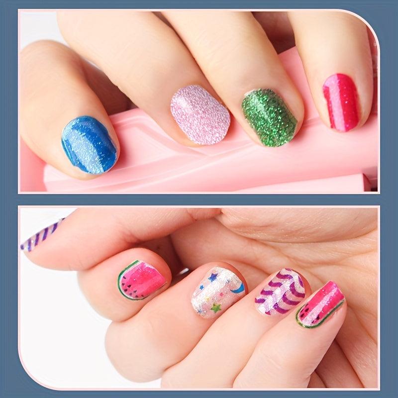 Children's Nail Machine Princess Girl Makeup DIY Nail Art Stickers Set
