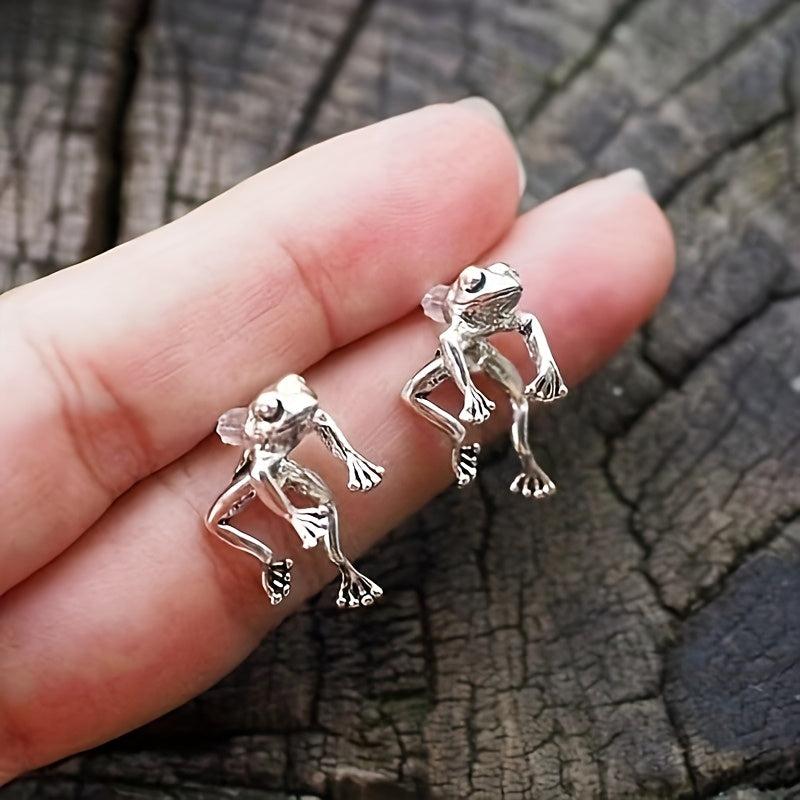 Vintage Frog Earrings - Jewelry Gift For Her