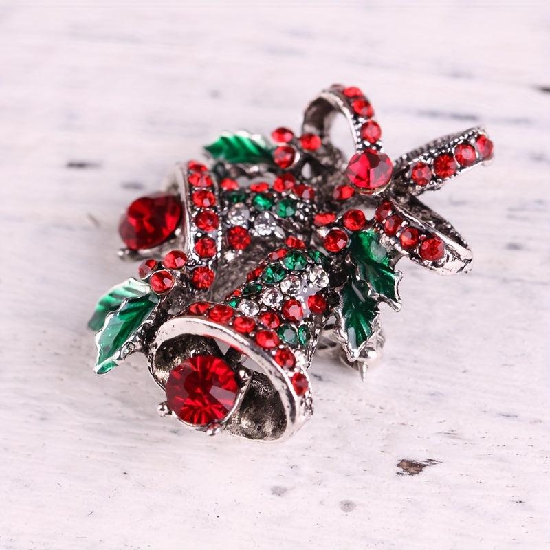 Christmas Alloy Bell Brooch for Women