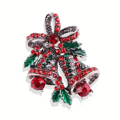 Christmas Alloy Bell Brooch for Women