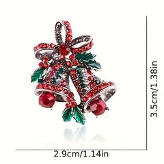 Christmas Alloy Bell Brooch for Women