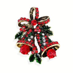 Christmas Alloy Bell Brooch for Women