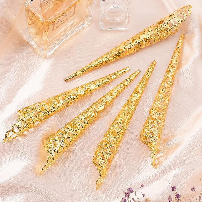 Ancient Queen Claw Nail Rings 10pcs for Halloween Cosplay