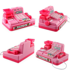 Girls Playing House Supermarket Cash Register Toy Light Music Role Play Gift