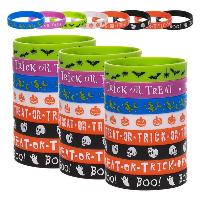 Halloween Silicone Bracelet 8pcs Set Party Supplies