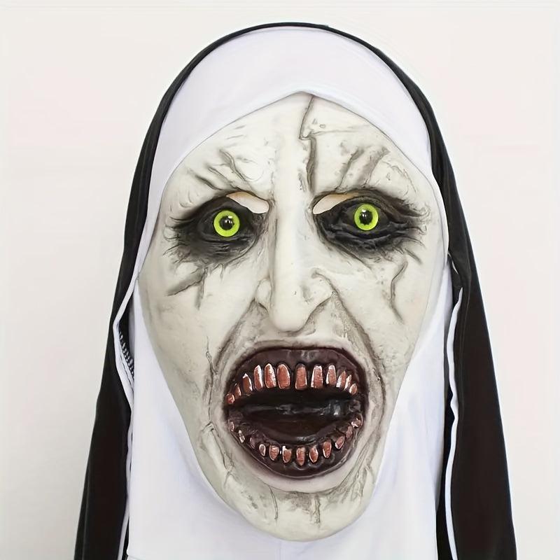 Nun Scary Mask Men's Dress Up Costume for Halloween