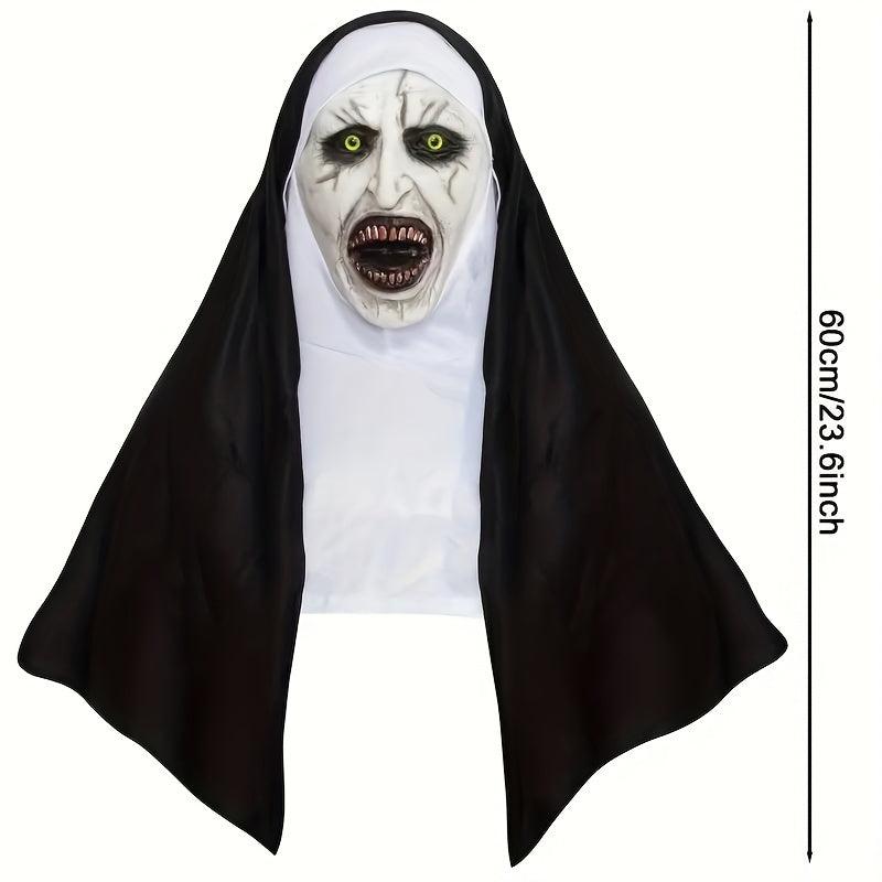 Nun Scary Mask Men's Dress Up Costume for Halloween
