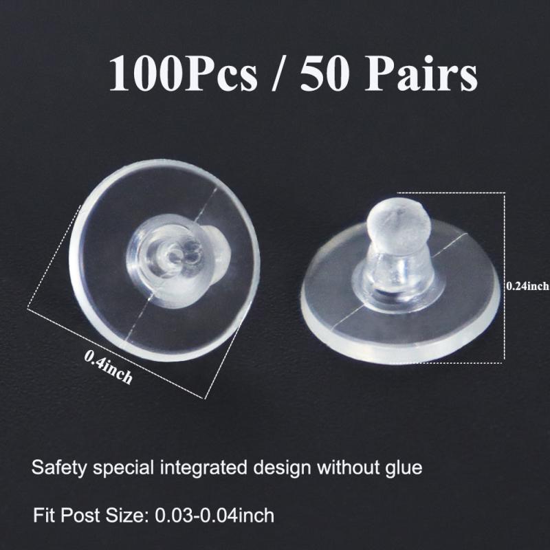 Earring Backs With Pad Replacement Safety Clutch for Drop Ears Studs Fishhook