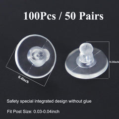Earring Backs With Pad Replacement Safety Clutch for Drop Ears Studs Fishhook