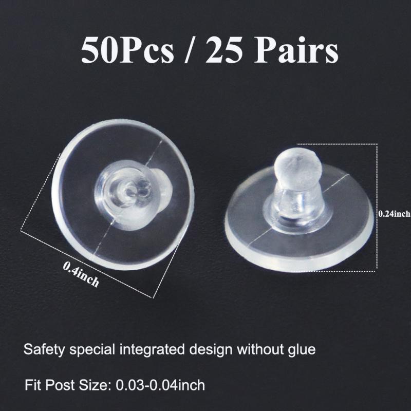 Earring Backs With Pad Replacement Safety Clutch for Drop Ears Studs Fishhook