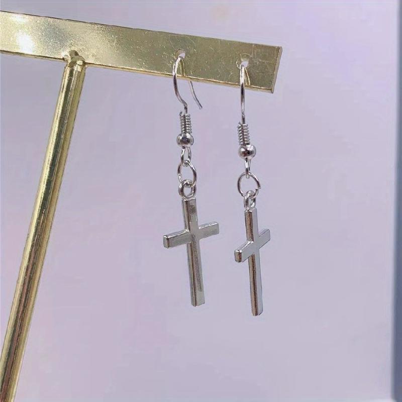 Cross Stud Earrings Punk Style
