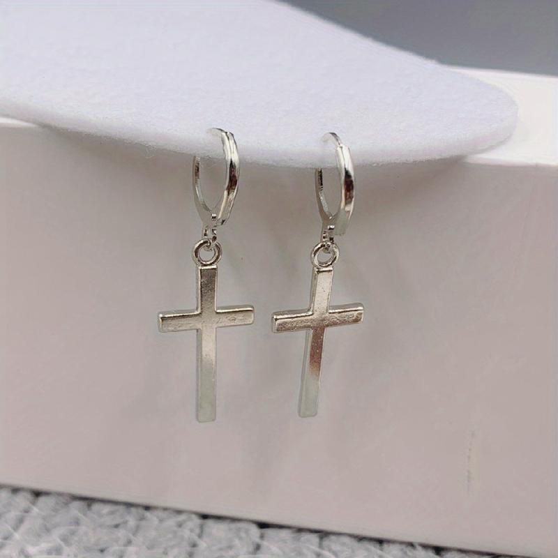 Cross Stud Earrings Punk Style