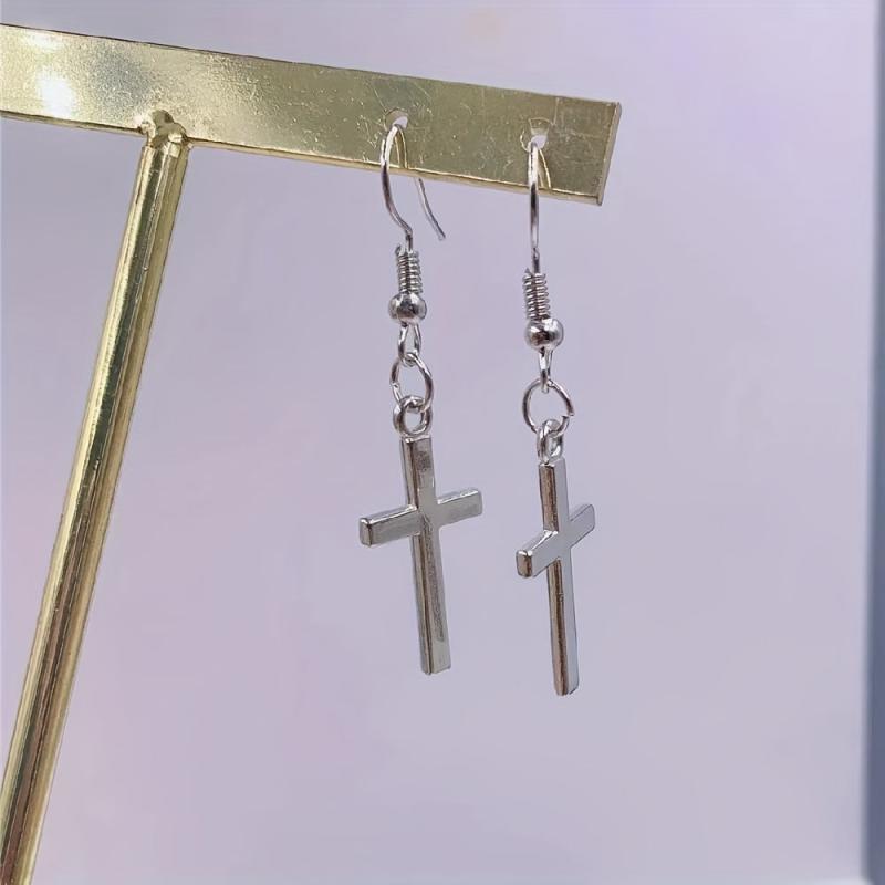 Cross Stud Earrings Punk Style