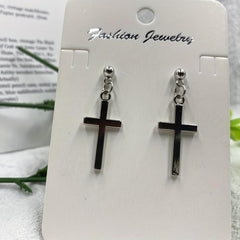 Cross Stud Earrings Punk Style