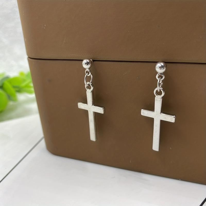 Cross Stud Earrings Punk Style
