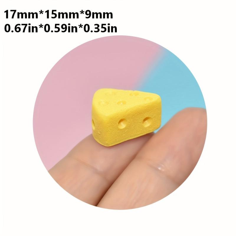 4pcs Simulation Triangle Cheese Cake Resin Accessories