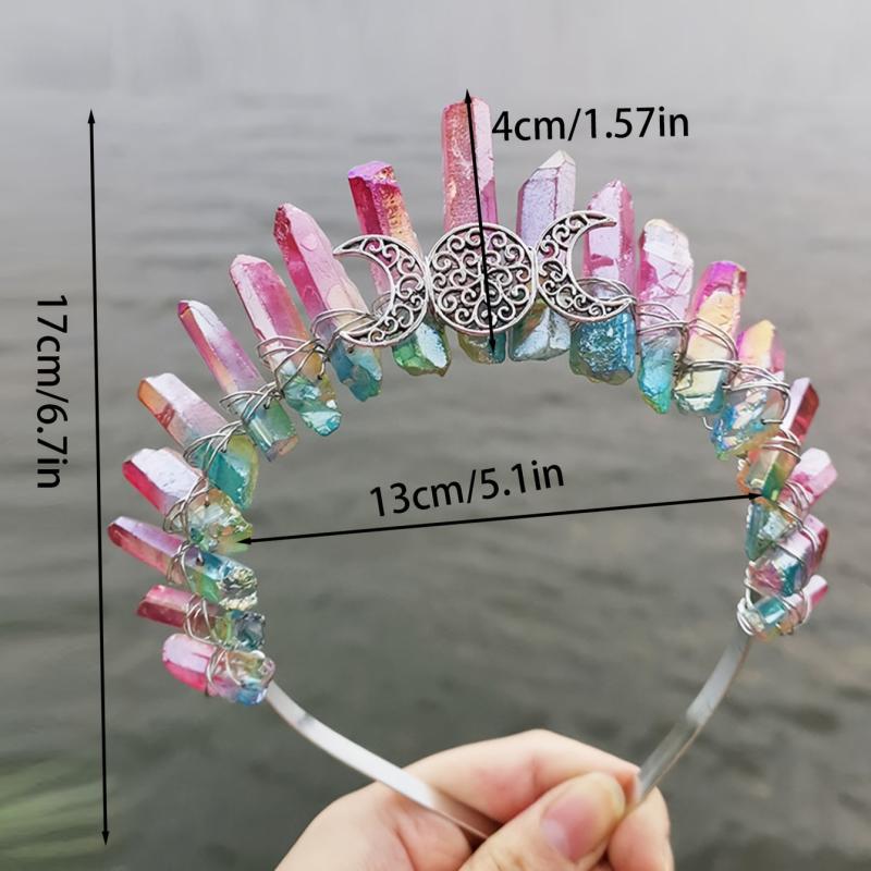 Moon & Sun Crystal Crown Hoop - Witch Goddess Gift