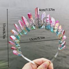 Moon & Sun Crystal Crown Hoop - Witch Goddess Gift