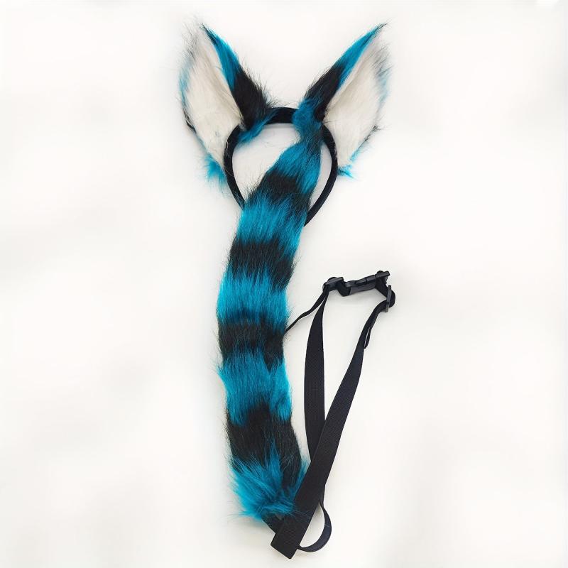 Beast Ear Plush Headwear Tail Set Unisex Cosplay Accessories