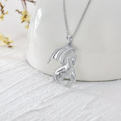 Parent Child Dragon Pendant Necklace Mother's Gift