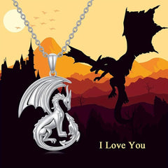 Parent Child Dragon Pendant Necklace Mother's Gift