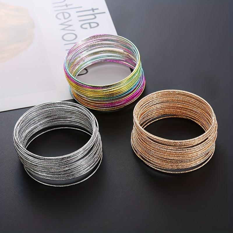 Bohemian Style Stackable Bracelets: Hip Hop Accessories For Women