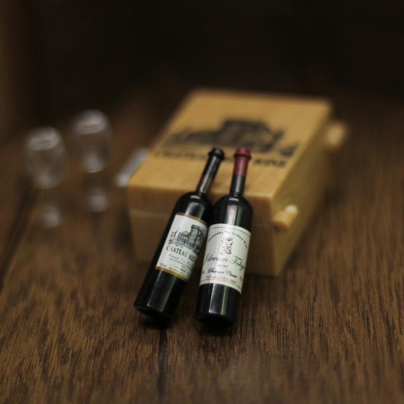 Toy House Accessories Food Play Children's Play House Toys Red Wine Box Set