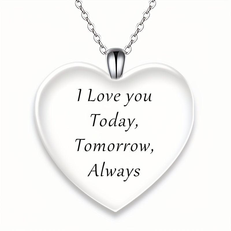 Crystal Pendant Alphabet Necklace English Birthday Gift