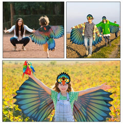 Eagle Bird Wings Costumes For Kids Parrot Dress Up Boys Girls Party Favors