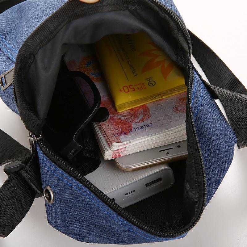Men Casual Messenger Bag Business Travel Bag Zipper Patchwork Large Capacity