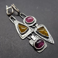 Vintage Metal Pendant Drop Earrings Women Party Jewelry