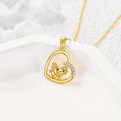 Golden Newt Pendant Necklace Clavicle Chain Party Jewel