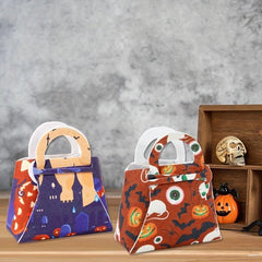 Halloween Candy Bag Non-woven Pumpkin Tote Bag Ghost Party Decoration Handbag