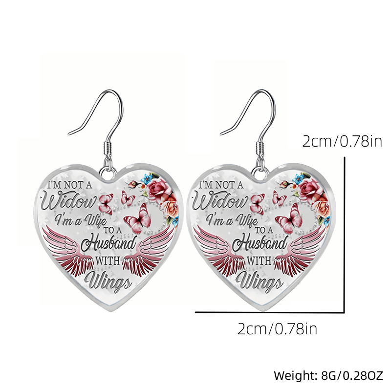 Butterfly Wing Glass Pendant Earrings - Party Gift for Girls