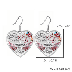 Butterfly Wing Glass Pendant Earrings - Party Gift for Girls