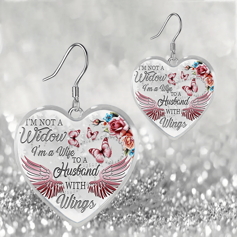 Butterfly Wing Glass Pendant Earrings - Party Gift for Girls