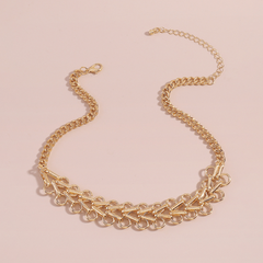 Metallic Choker Hollowed Circle Punk Chain