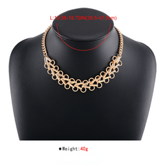 Metallic Choker Hollowed Circle Punk Chain