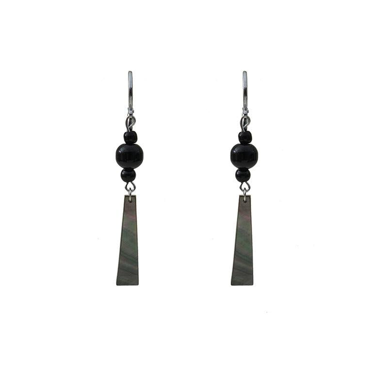 Vintage Faux Shell Round Beads Earrings