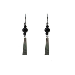 Vintage Faux Shell Round Beads Earrings