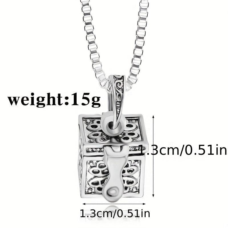 Vintage Flower Urn Necklace For Ashes Memorial Locket Pendant Keepsake